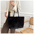 Large Tote Winter Plush Bags For Women Fashion 2021 Furry Shoulder nowadaysfashion
