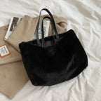 Large Tote Winter Plush Bags For Women Fashion 2021 Furry Shoulder nowadaysfashion
