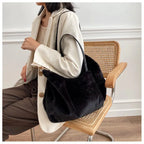 Large Tote Winter Plush Bags For Women Fashion 2021 Furry Shoulder nowadaysfashion