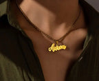 Laser Marking Customized Name Necklace DIY Titanium Steel Pendant nowadaysfashion