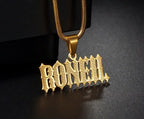 Laser Marking Customized Name Necklace DIY Titanium Steel Pendant nowadaysfashion