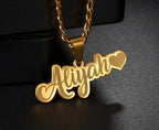 Laser Marking Customized Name Necklace DIY Titanium Steel Pendant nowadaysfashion