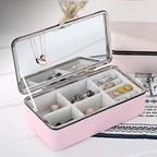 Leather makeup mirror for travel jewelry storage nowadaysfashion