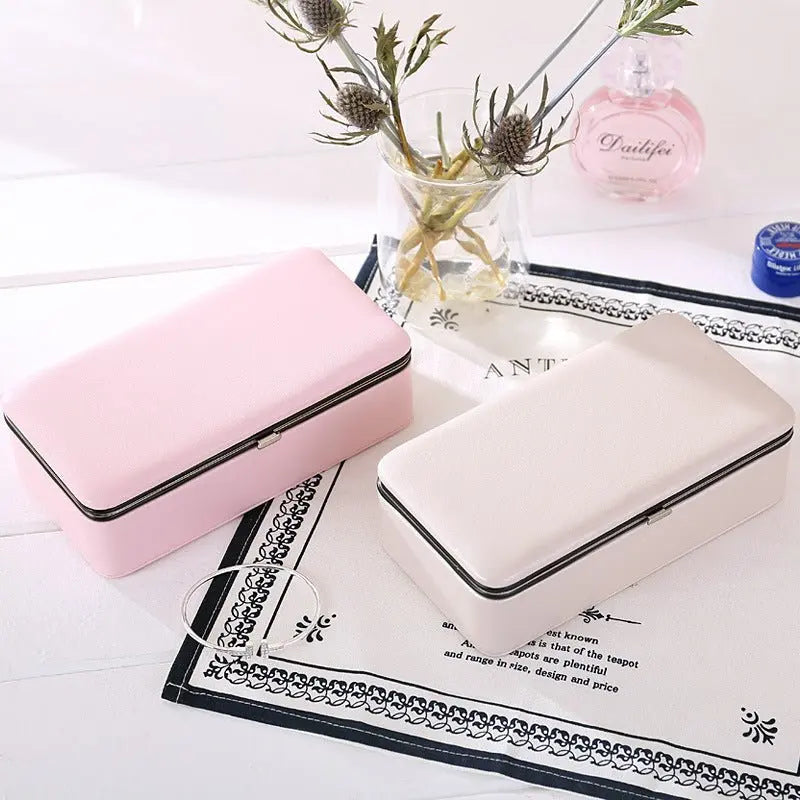 Leather makeup mirror for travel jewelry storage - Blade & Thread