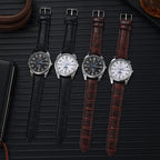 Leather strap quartz business watches nowadaysfashion