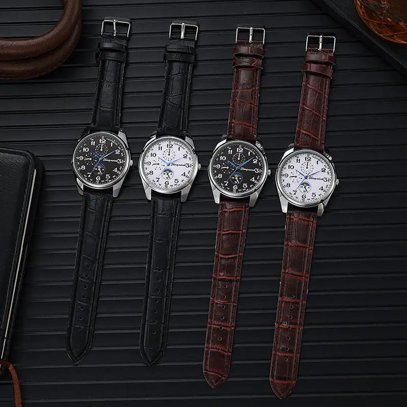 Leather strap quartz business watches - Blade & Thread