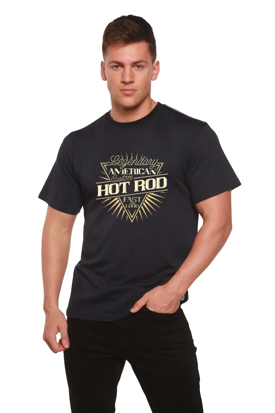 Legendary American Men's Bamboo Viscose/Organic Cotton Short Sleeve Graphic T-Shirt Spun Bamboo