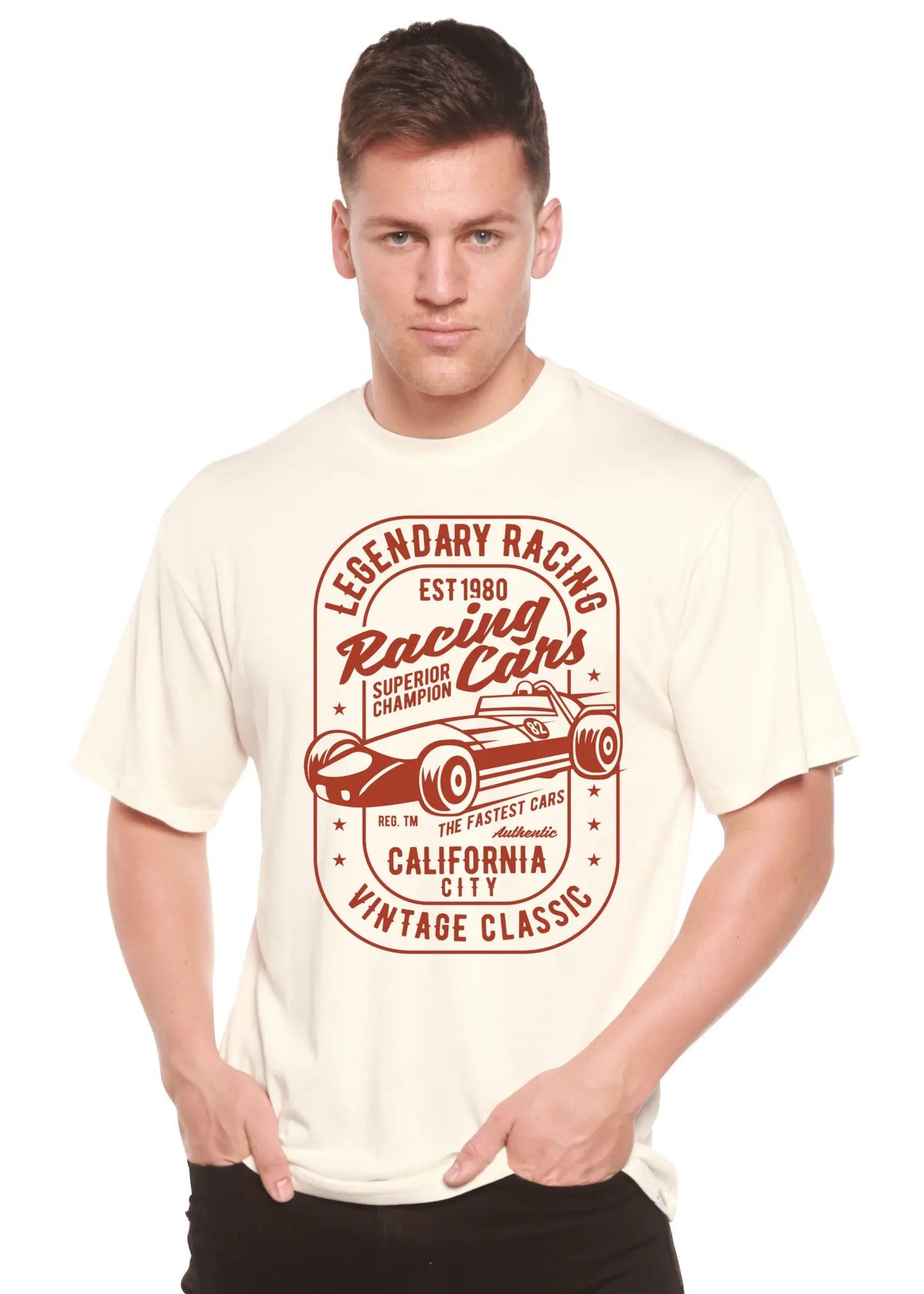 Legendary Racing Cars Men's Bamboo Viscose/Organic Cotton Short Sleeve Graphic T-Shirt - Blade & Thread