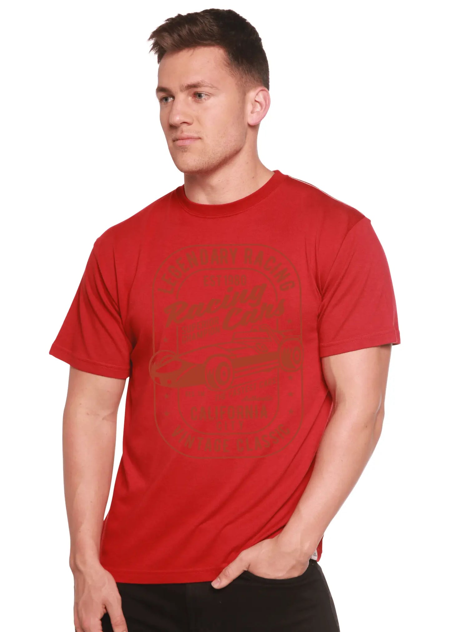 Legendary Racing Cars Men's Bamboo Viscose/Organic Cotton Short Sleeve Graphic T-Shirt - Blade & Thread