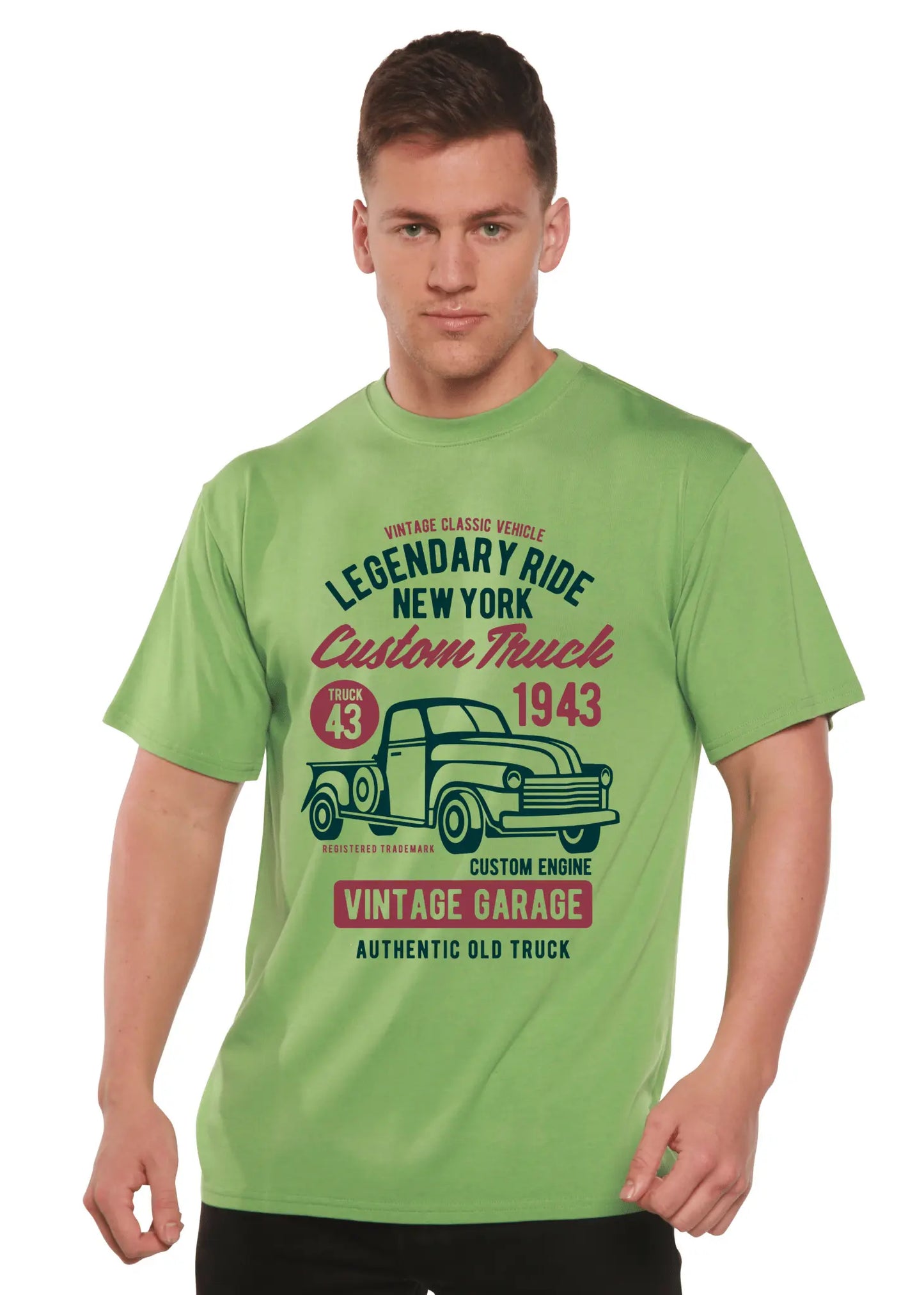 Legendary Ride Custom Truck Men's Bamboo Viscose/Organic Cotton Short Sleeve Graphic T-Shirt - Blade & Thread