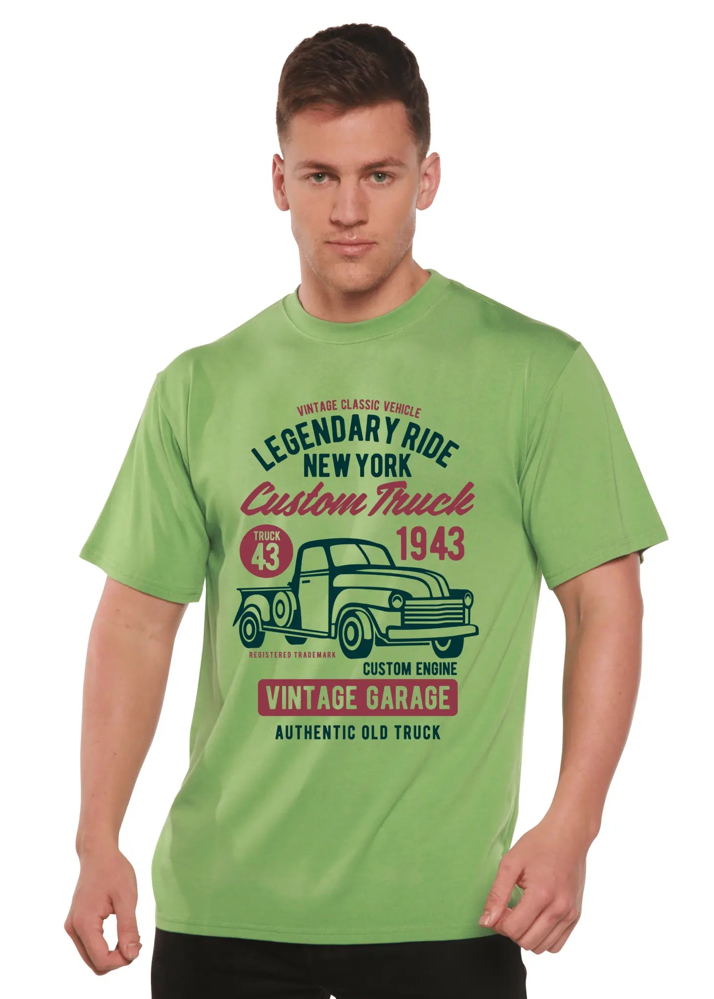 Legendary Ride Custom Truck Men's Bamboo Viscose/Organic Cotton Short Sleeve Graphic T-Shirt - Blade & Thread