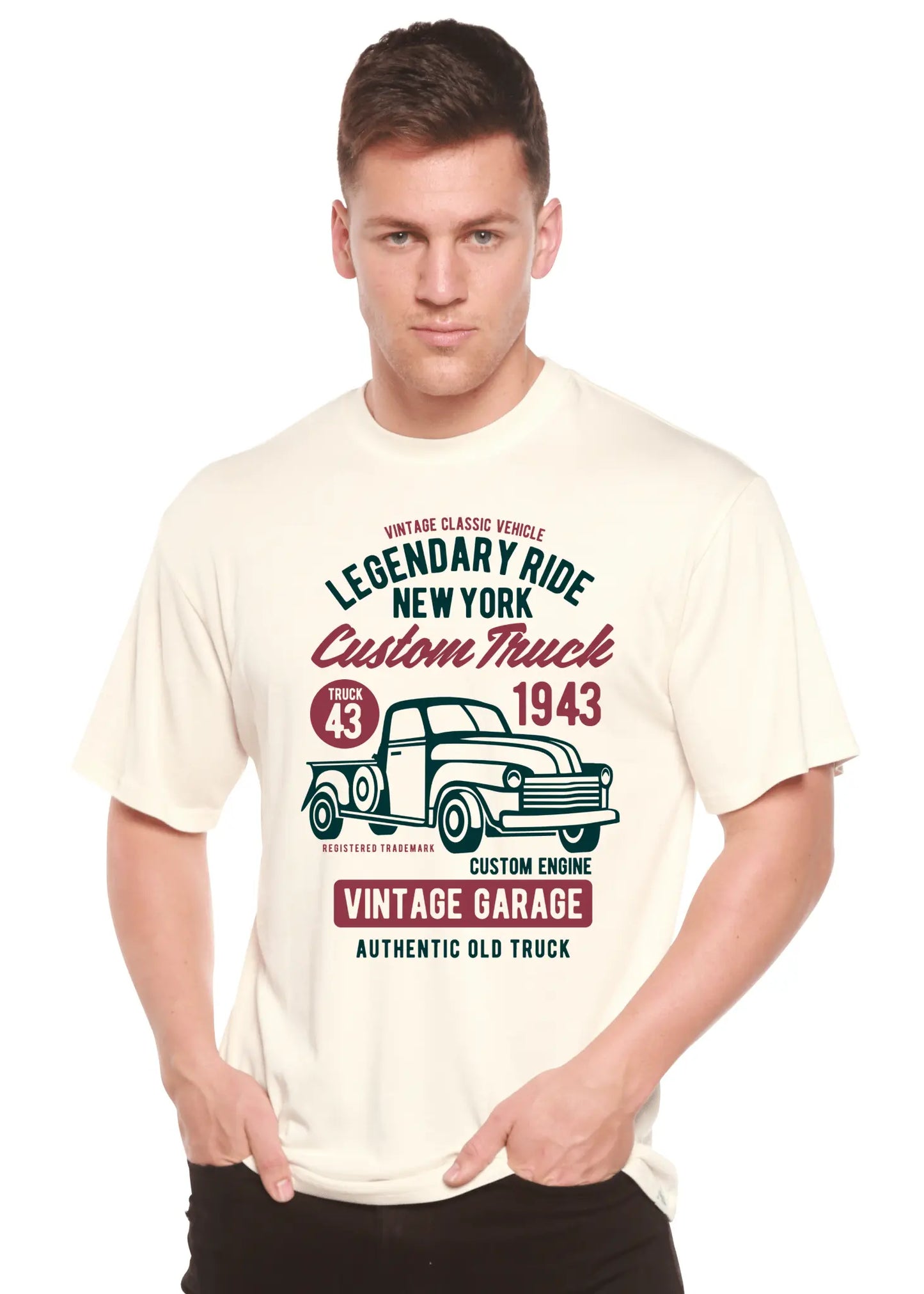 Legendary Ride Custom Truck Men's Bamboo Viscose/Organic Cotton Short Sleeve Graphic T-Shirt - Blade & Thread
