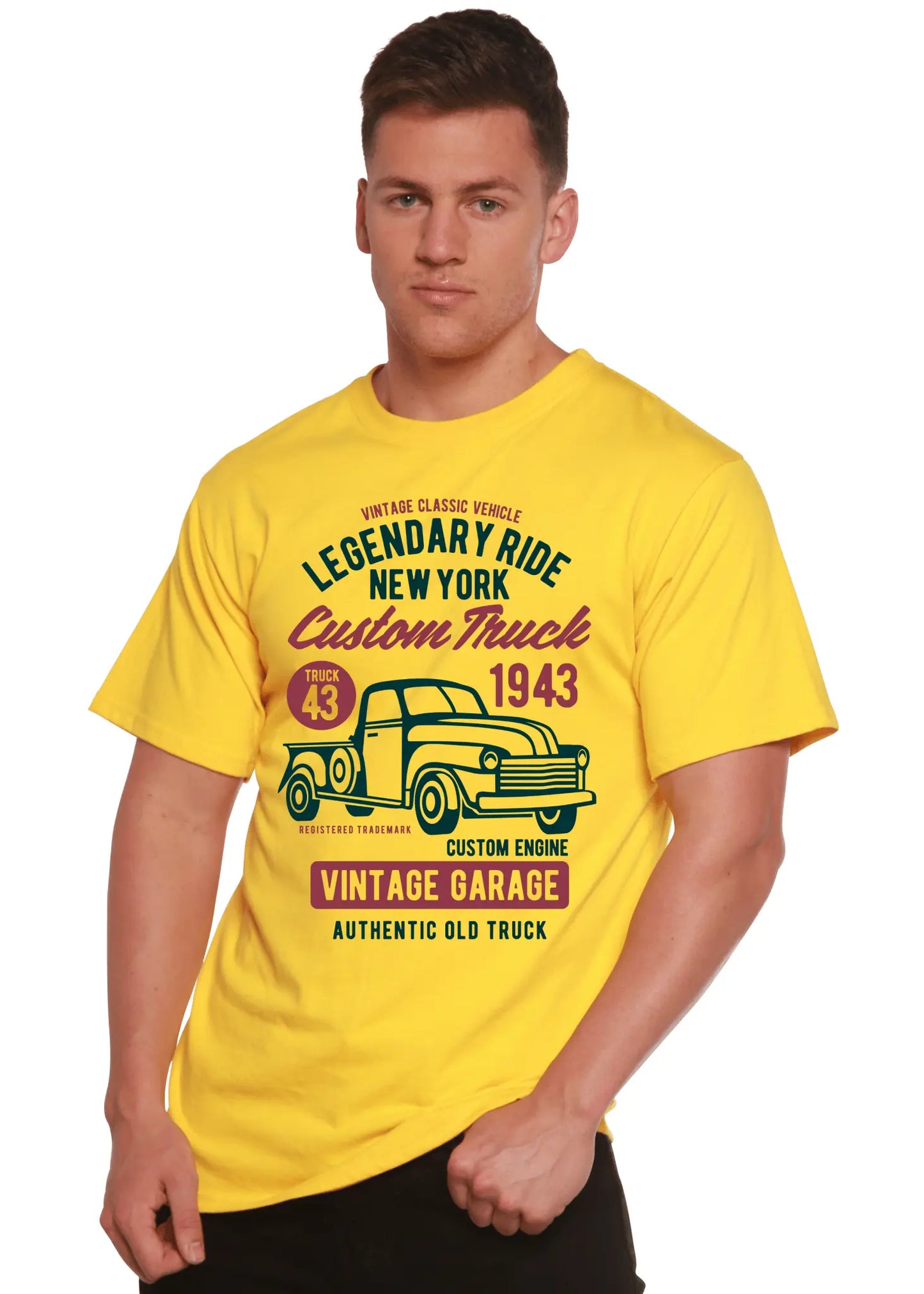 Legendary Ride Custom Truck Men's Bamboo Viscose/Organic Cotton Short Sleeve Graphic T-Shirt - Blade & Thread