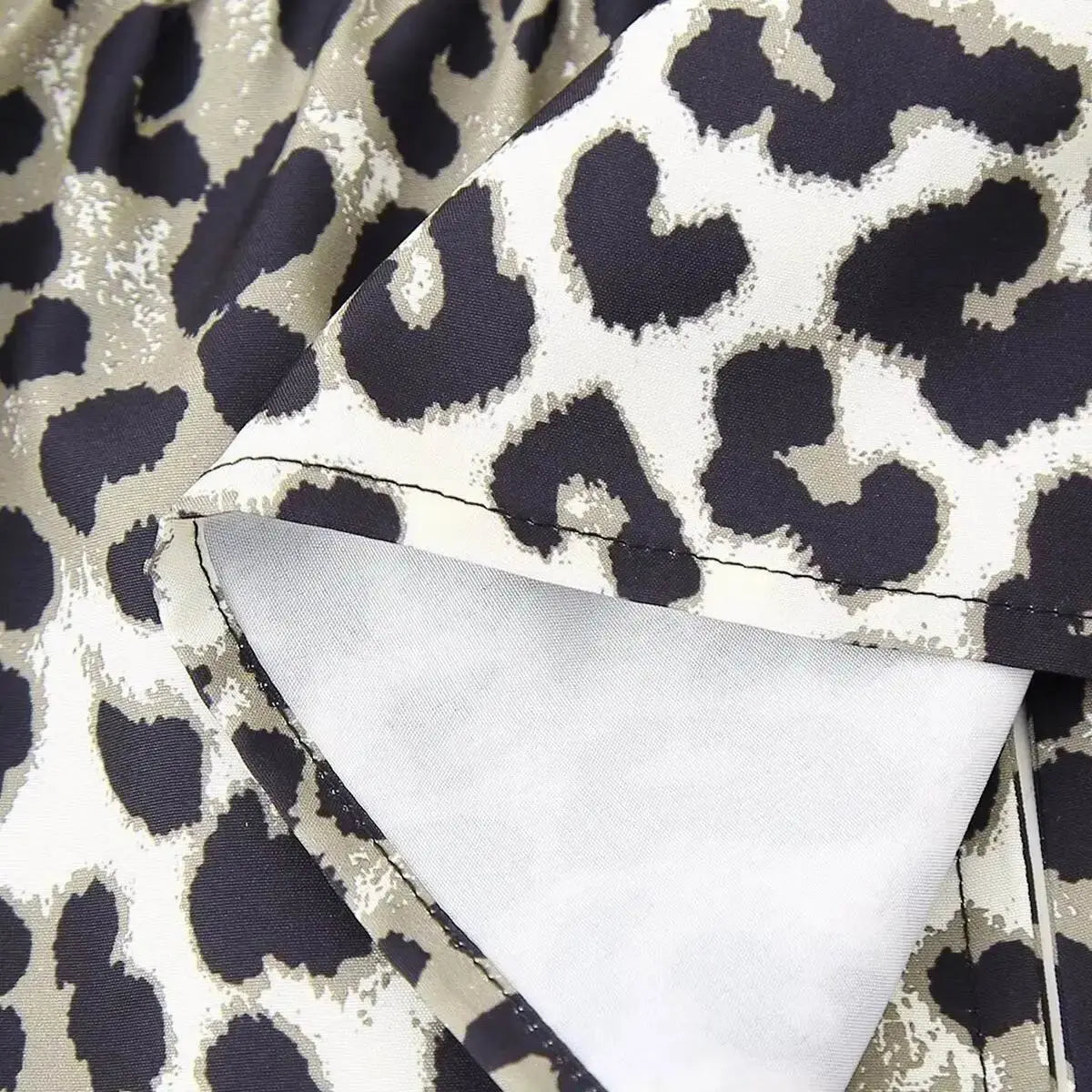 Leopard Blouse Puff Sleeve Crop Top Women's Summer Clothing - Blade & Thread