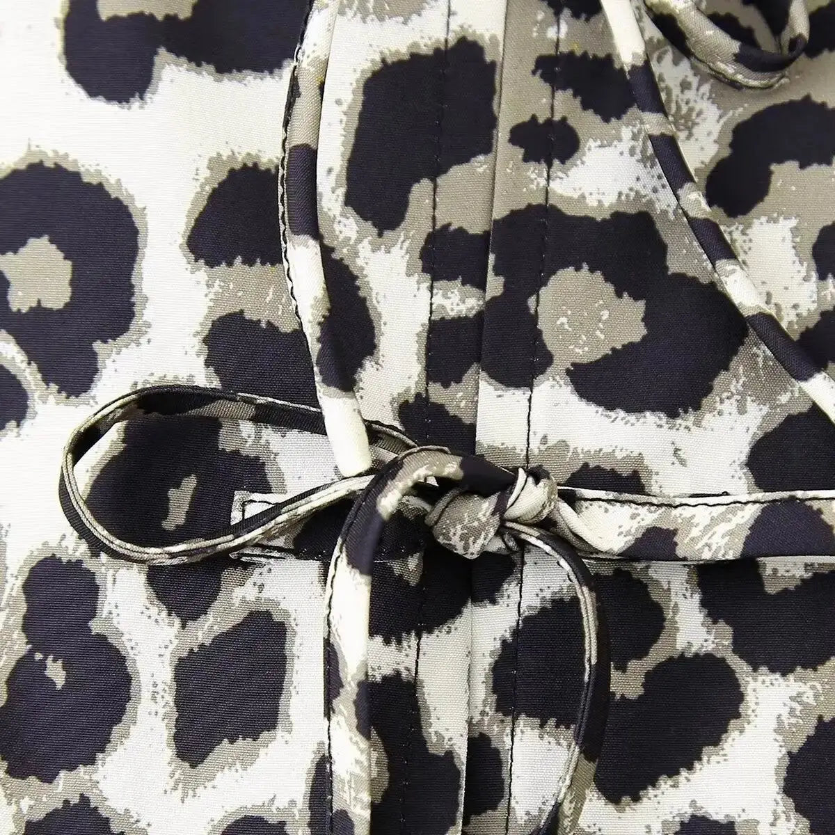 Leopard Blouse Puff Sleeve Crop Top Women's Summer Clothing - Blade & Thread