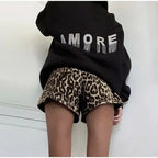 Leopard Print Shorts Women Denim Short Pants nowadaysfashion