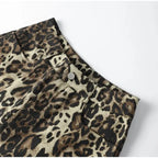 Leopard Print Shorts Women Denim Short Pants nowadaysfashion