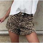 Leopard Print Shorts Women Denim Short Pants nowadaysfashion