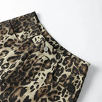 Leopard Print Shorts Women Denim Short Pants nowadaysfashion