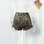 Leopard Print Shorts Women Denim Short Pants nowadaysfashion