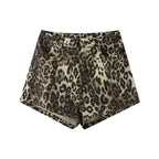 Leopard Print Shorts Women Denim Short Pants nowadaysfashion