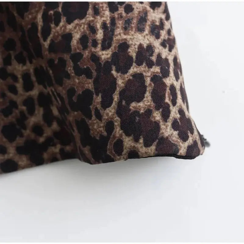 Leopard Print Sling Women Sexy Tube Top Sleeveless Backless Lace Slim Tanks Tops - Blade & Thread