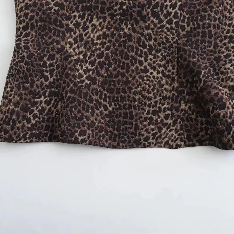 Leopard Print Sling Women Sexy Tube Top Sleeveless Backless Lace Slim Tanks Tops - Blade & Thread