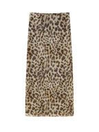 Leopard Print Wrapped Suit Backless Sleeveless Tops Skirts nowadaysfashion