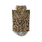 Leopard Print Wrapped Suit Backless Sleeveless Tops Skirts nowadaysfashion