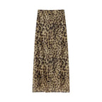 Leopard Print Wrapped Suit Backless Sleeveless Tops Skirts nowadaysfashion