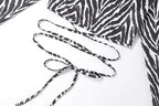 Leopard Zebra Printed Sexy Backless Lace ups Pullover Tees Women O-neck Slim Longsleeve Short T-Shirt nowadaysfashion