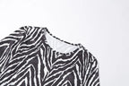 Leopard Zebra Printed Sexy Backless Lace ups Pullover Tees Women O-neck Slim Longsleeve Short T-Shirt nowadaysfashion