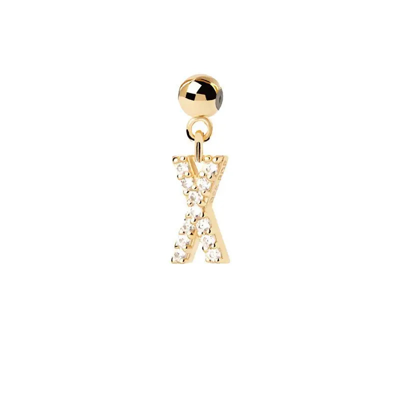 Letter full diamond DIY necklace clavicle chain nowadaysfashion