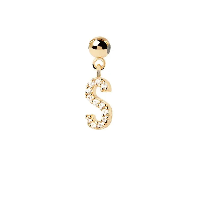 Letter full diamond DIY necklace clavicle chain - Blade & Thread