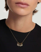 Letter full diamond DIY necklace clavicle chain nowadaysfashion