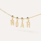 Letter full diamond DIY necklace clavicle chain nowadaysfashion