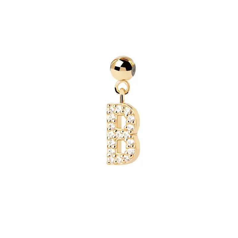 Letter full diamond DIY necklace clavicle chain - Blade & Thread