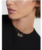 Letter full diamond DIY necklace clavicle chain nowadaysfashion