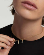 Letter full diamond DIY necklace clavicle chain nowadaysfashion