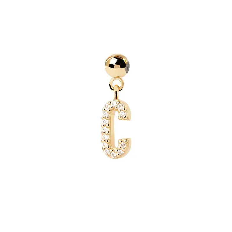 Letter full diamond DIY necklace clavicle chain - Blade & Thread