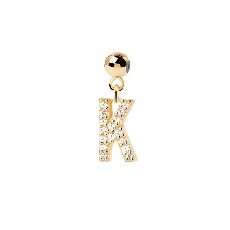 Letter full diamond DIY necklace clavicle chain nowadaysfashion