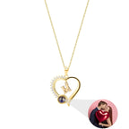 letter necklace Simple Heart Shaped Photo Custom Projection Necklace nowadaysfashion