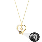 letter necklace Simple Heart Shaped Photo Custom Projection Necklace nowadaysfashion