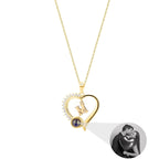 letter necklace Simple Heart Shaped Photo Custom Projection Necklace nowadaysfashion