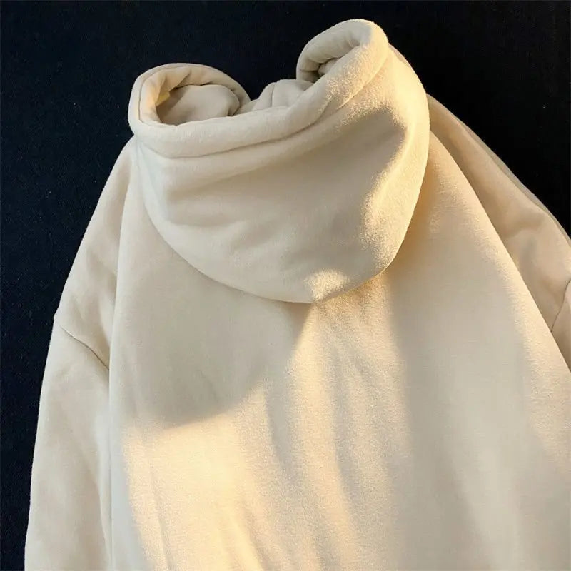 Letter Print Casual Hooded Sweatshirts Vintage Simple Streetwear Coats - Blade & Thread