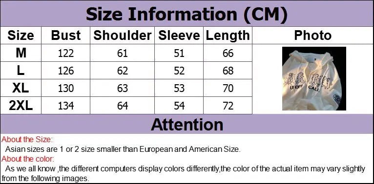 Letter Print Casual Hooded Sweatshirts Vintage Simple Streetwear Coats nowadaysfashion