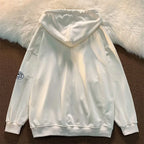Letter Print Casual Hooded Sweatshirts Vintage Simple Streetwear Coats nowadaysfashion