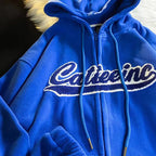 Letter Print Casual Hooded Sweatshirts Vintage Simple Streetwear Coats nowadaysfashion