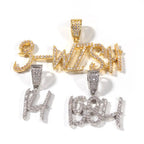 Letter splicing DIY custom micropaved zircon pendant nowadaysfashion