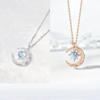 Light Of Stars And Moon Charm Necklace Delicate Clavicle Stars Rhinestone Chain Necklace nowadaysfashion